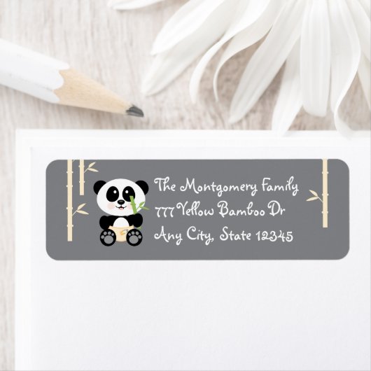 Yell Bamboo Baby Panda in Luiers Adres Stickers (Insitu)