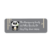 Yell Bamboo Baby Panda in Luiers Adres Stickers (Voorkant)