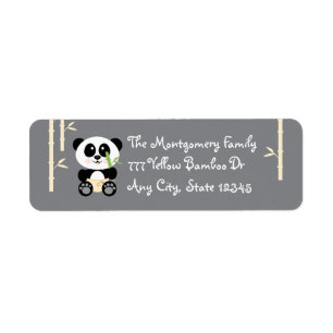 Yell Bamboo Baby Panda in Luiers Adres Stickers