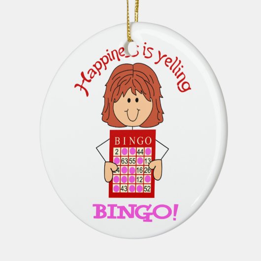 Yelling Bingo Keramisch Ornament (Links)