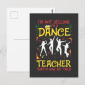 Yelling Dance Teacher Danser Fun Dancer Joke Briefkaart (Voorkant / Achterkant)