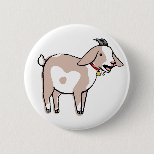 Yelling Goat Badge Ronde Button 5,7 Cm (Voorkant)