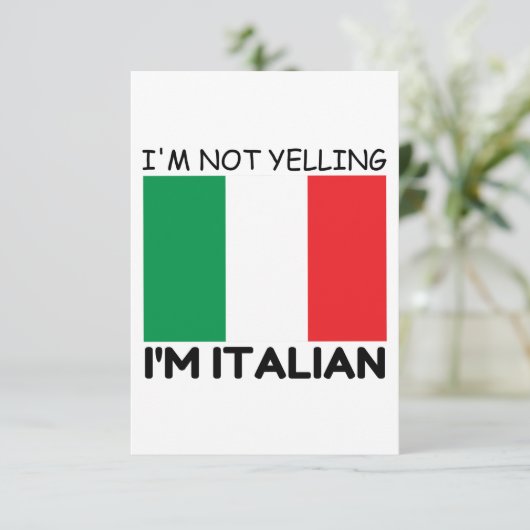 YELLING ITALIAANS BEDANKKAART (Staand voorkant)