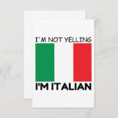 YELLING ITALIAANS BEDANKKAART (Voorkant / Achterkant)