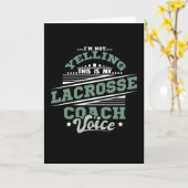 Yelling Lacrosse Coach Kaart (Gele Bloem)