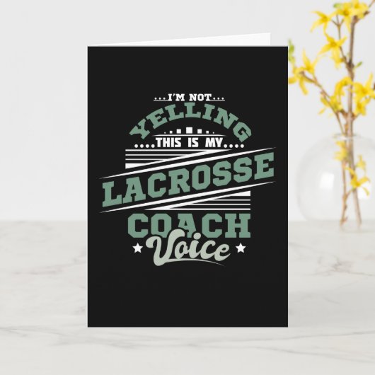 Yelling Lacrosse Coach Kaart (Gele Bloem)