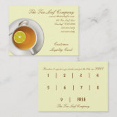 Yelllow Tea Shop Business en Punch Cards Klantenkaartje (Voorkant / Achterkant)