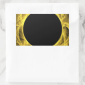 Yello & Black Fractal Background Rectangle Sticker (Tas)