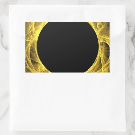 Yello & Black Fractal Background Rectangle Sticker (Tas)