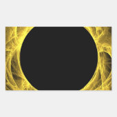 Yello & Black Fractal Background Rectangle Sticker (Voorkant)