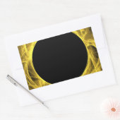 Yello & Black Fractal Background Rectangle Sticker (Envelop)
