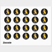 Yello Funny Fruit Yellow Banana Pun Dark BG Ronde Sticker (Vel)