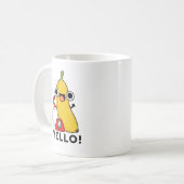Yello Funny Fruit Yellow Banana Pun Koffiemok (Voorkant links)