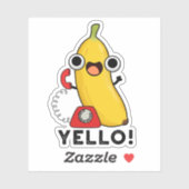 Yello Funny Fruit Yellow Banana Pun Sticker (Vel)