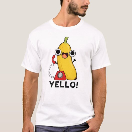 Yello Funny Fruit Yellow Banana Pun T-shirt (Voorkant)