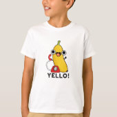 Yello Funny Fruit Yellow Banana Pun T-shirt (Voorkant)
