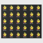 Yello Funny Yellow Lemon Pun Dark BG Cadeaupapier (Vlak)