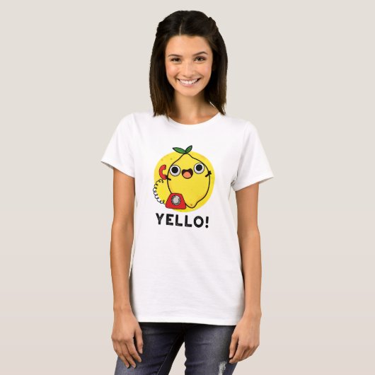 Yello Funny Yellow Lemon Pun T-shirt (Voorkant volledig)