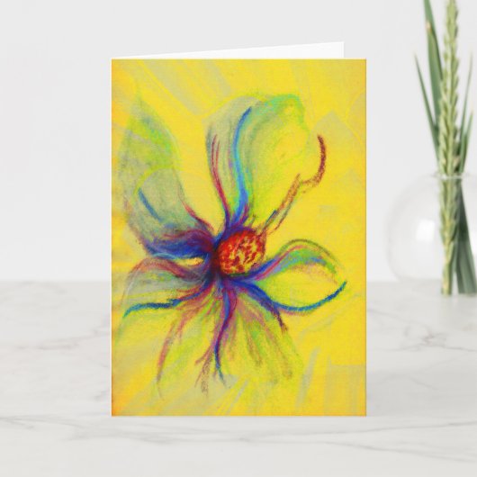 Yello Magnolia Flower Collage Wenskaart Kaart (Voorkant)