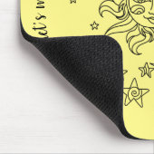 YelloMoon en Stars mousemat - kan worden gepersona Muismat (Hoek)