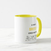 Yellow A Wise Doctor schreef ooit grappige nieuwig Mok (Voorkant rechts)