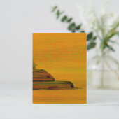 Yellow Abstract Art Post Kaart (Staand voorkant)