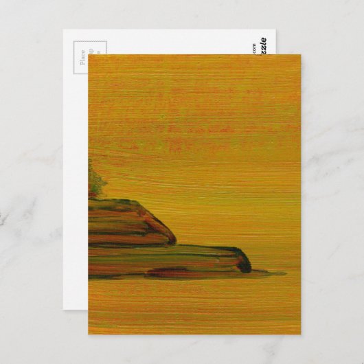 Yellow Abstract Art Post Kaart (Voorkant / Achterkant)