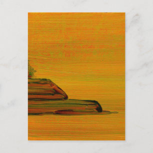 Yellow Abstract Art Post Kaart