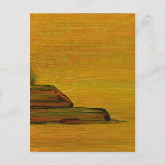 Yellow Abstract Art Post Kaart (Voorkant)