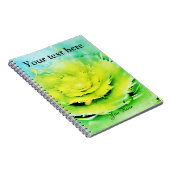 Yellow Abstract Flower Fractal Notitieboek (Rechterzijde)