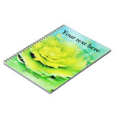 Yellow Abstract Flower Fractal Notitieboek (Linkerzijde)