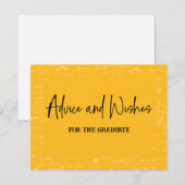 Yellow Advice and Wishes for the Graduate  Informatiekaartje (Voorkant / Achterkant)