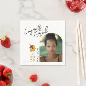 Yellow Afro Unicorn Afstuderen Servet (Insitu)