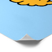 Yellow Afro Unicorn Poster (Hoek)