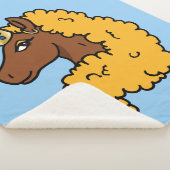 Yellow Afro Unicorn Sherpa Deken (3/4)