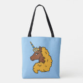 Yellow Afro Unicorn Tote Bag (Achterkant)