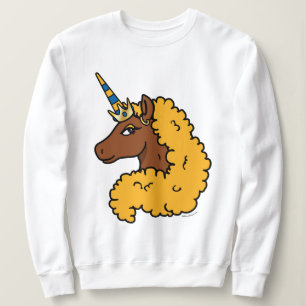Yellow Afro Unicorn Trui
