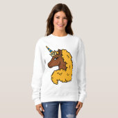 Yellow Afro Unicorn Trui (Voorkant volledig)