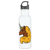 Yellow Afro Unicorn Waterfles (Voorkant)