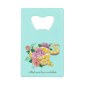 Yellow Albino Ball Python Creditkaart Flessenopener (Voorkant)