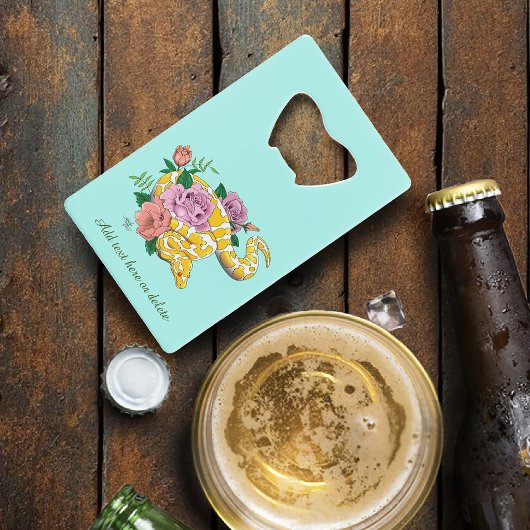 Yellow Albino Ball Python Creditkaart Flessenopener