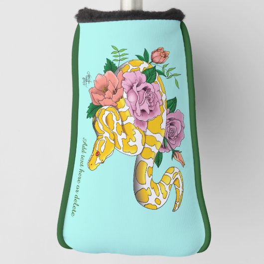 Yellow Albino Ball Python Golfheadcover (Draai 90)