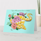 Yellow Albino Ball Python Kaart (Voorkant)