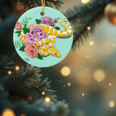 Yellow Albino Ball Python Keramisch Ornament