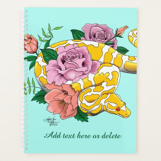 Yellow Albino Ball Python Planner (Voorkant)