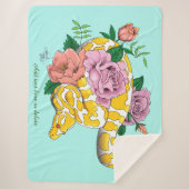 Yellow Albino Ball Python Sherpa Deken (Voorkant)