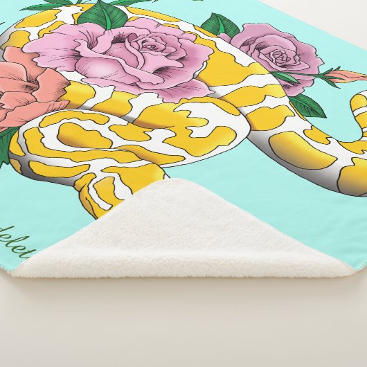 Yellow Albino Ball Python Sherpa Deken (3/4)