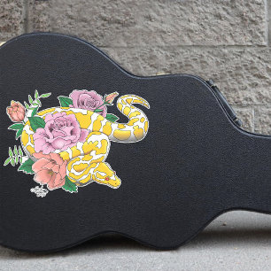 Yellow Albino Ball Python Sticker