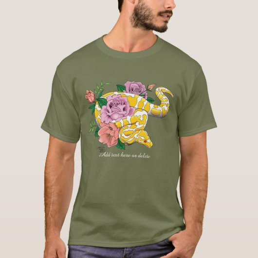 Yellow Albino Ball Python T-shirt (Voorkant)