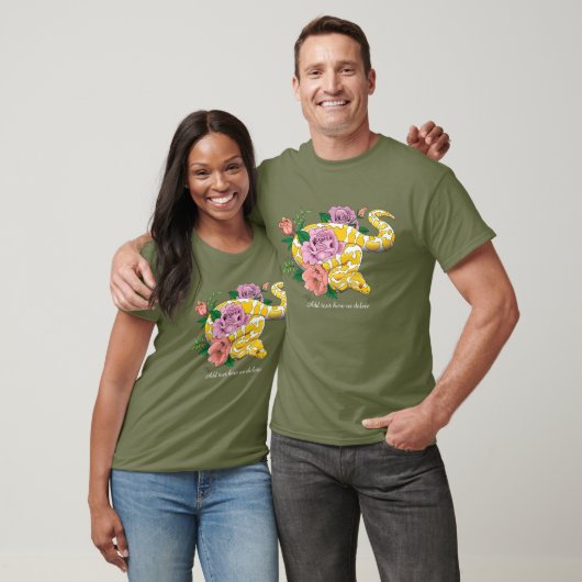 Yellow Albino Ball Python T-shirt (Unisex)